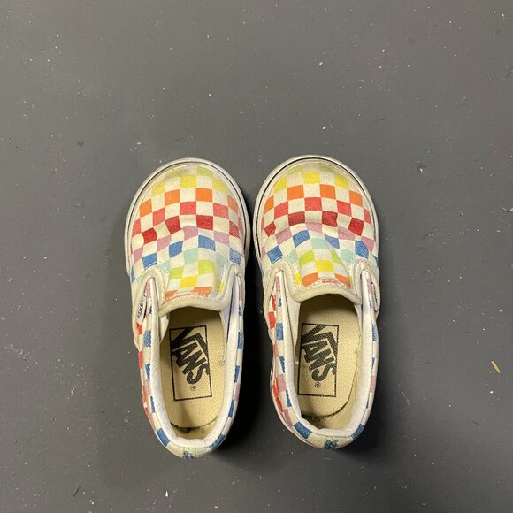Vans Kids Checkerboard Slip-On Shoes - Multicolor - Picture 1 of 6